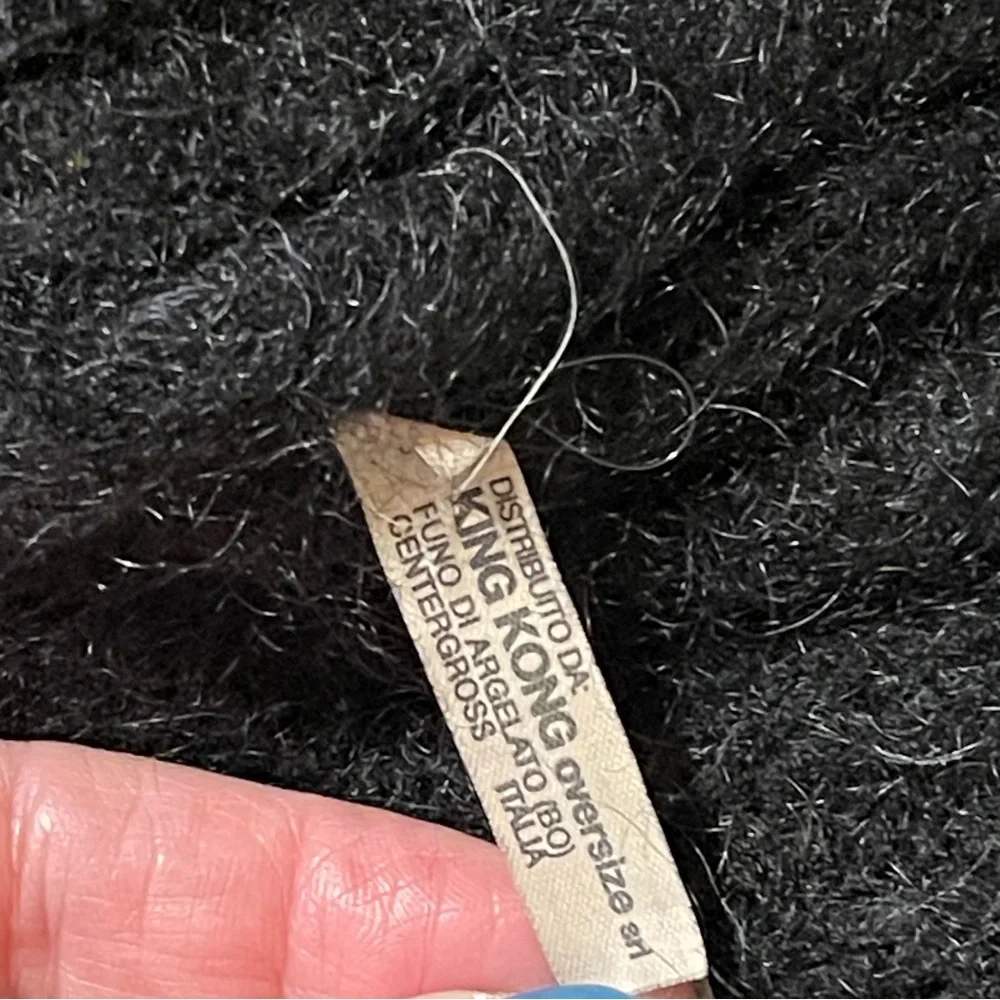 Whimsigoth Black Cowl-Neck Cable Sweater Dress Luxury Soft Stretch Bodycon Small - Picture 9 of 10